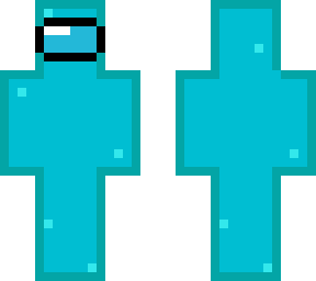 cyan among us skin