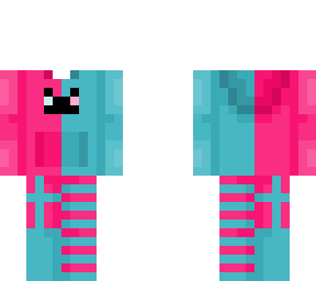 cyan and pink hoodie // ob
