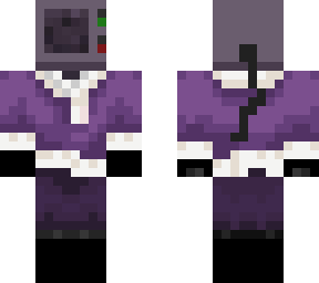 microwave in a purple jacket