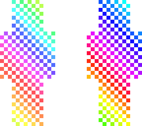 rainbow hollow skin! (white)