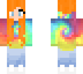 tie dye red hair