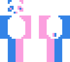 50/50 panda pink blue