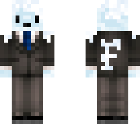 blue blob in suit