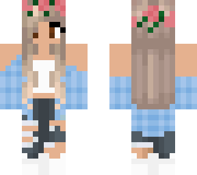 blue plaid girl edit