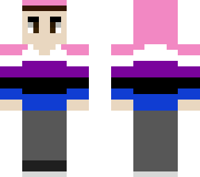 genderfluid person - brown hair