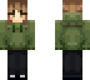 green hoodie girl