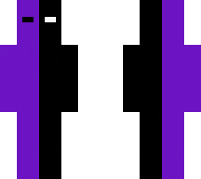 half purple half black