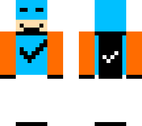 nike blue hoodie w/ orange sleeves