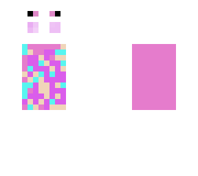 pink weird bed pixel art