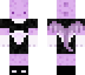 purple dragon in maid outfit