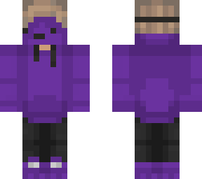 purpled with a mask