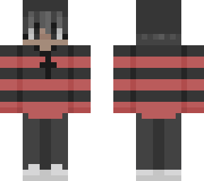 red and black stripe boy