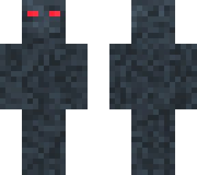 red glowing eyes.