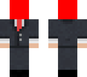 red head business suit