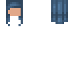short blue hair with bangs