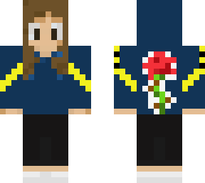 woman with hoodie with a rose