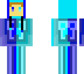 blue and cyan creeper sweater