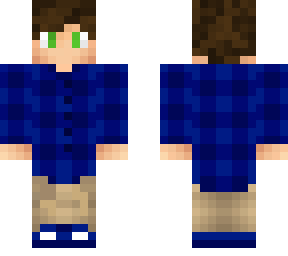 blue boy with green eyes