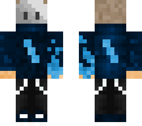 blue flame hand with mask