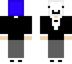 blue human dream with tuxedo jacket layer