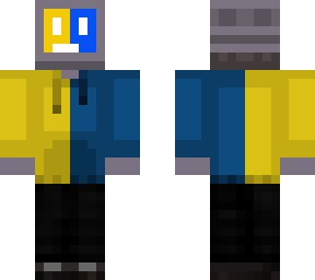 computer- yellow and blue