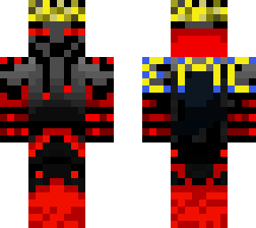 Enderman with red hoodie and crown | Minecraft Skin