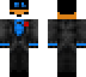fox in a blue tux