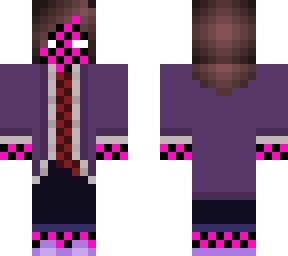 girl with pink and black skin