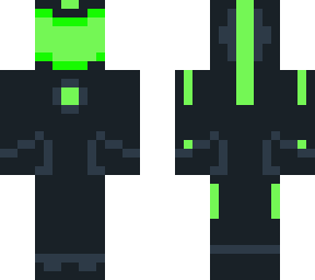 green enderman whit space suit