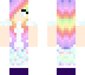 ombre pastel rainbow hair girl