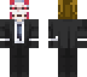 oni mask in suit