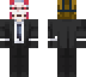 oni mask in suit