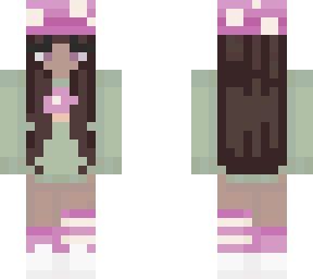 pink mushroom girl
