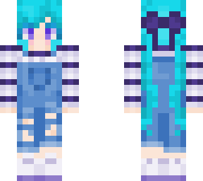 purple and blue dungaree girl