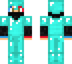 red and blue boy with diamond armor