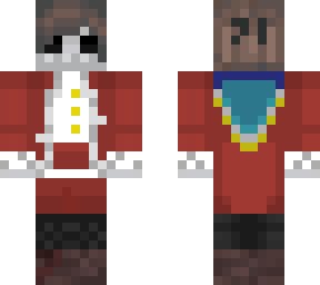seba calaca pero con el traje de technoblade pero steve