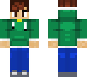 basic boy with green sweater and genes