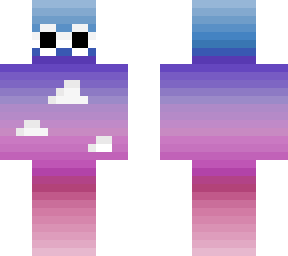 cloud background pixel art/template with glasses