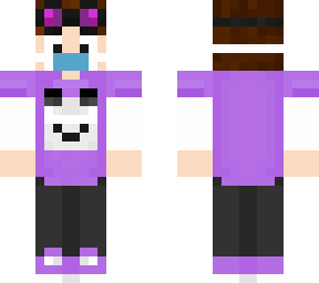 dantdm newest skin with covid mask and purp gogle