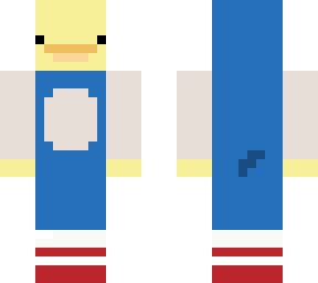 duck in a sonic costume
