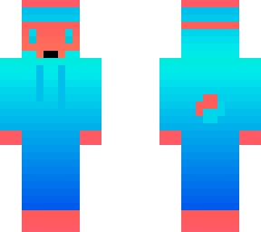 flamboyant blue/salmon