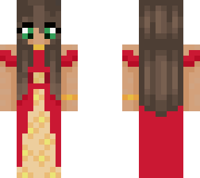 gamergirl in a red dress.