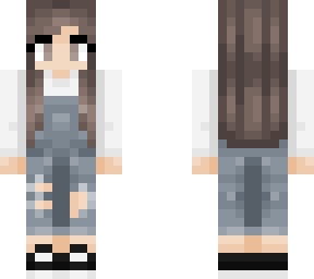 girl with white top and overalls