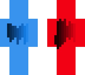 half red-half blue