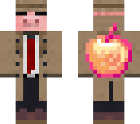 Pig With Enchanted Golden Apple Minecraft Skin