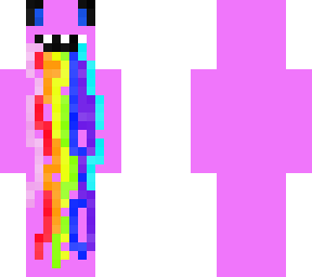 pink blob barfing rainbows