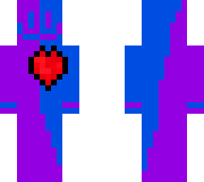 purple blue big heart man