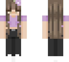purple crop top w/ flower in head <3