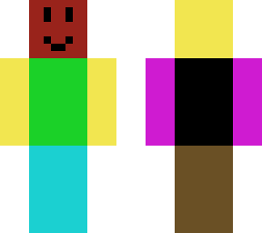 rainbow block man