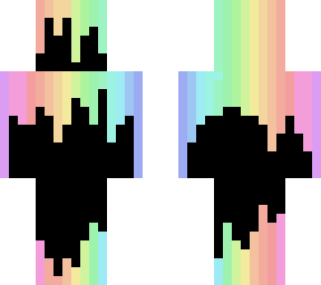 rainbow drip with black background